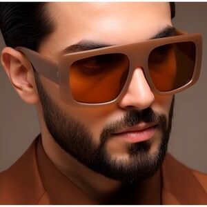Men Oversized‎ Square Sunglasses Luxury Large Shades Wrap Around Lentes Gafas